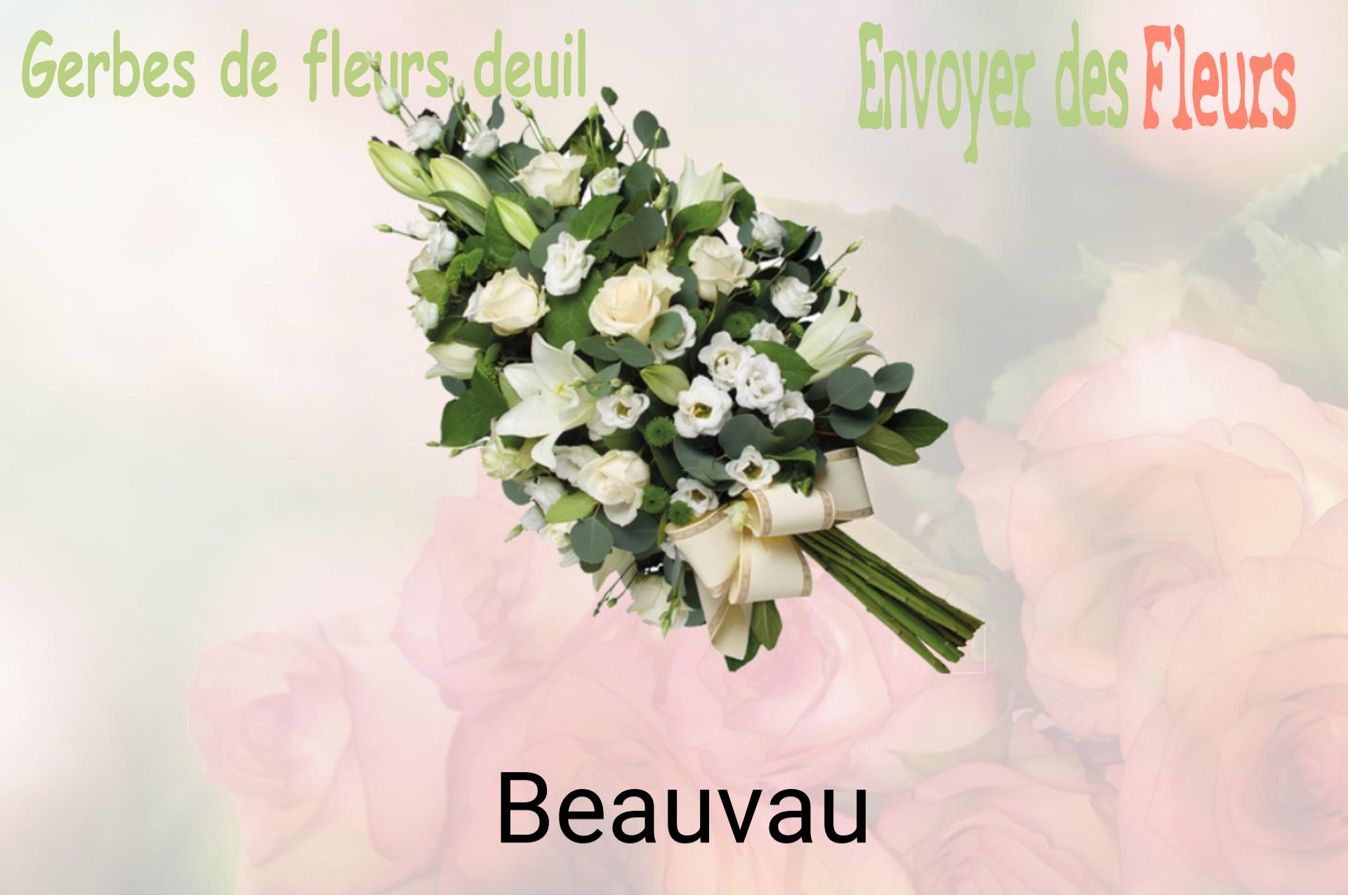 Gerbe de fleurs de deuil livrée à Beauvau